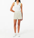 Lacoste Women's Pleated Lined Tennis Shorts - Grey/Yellow