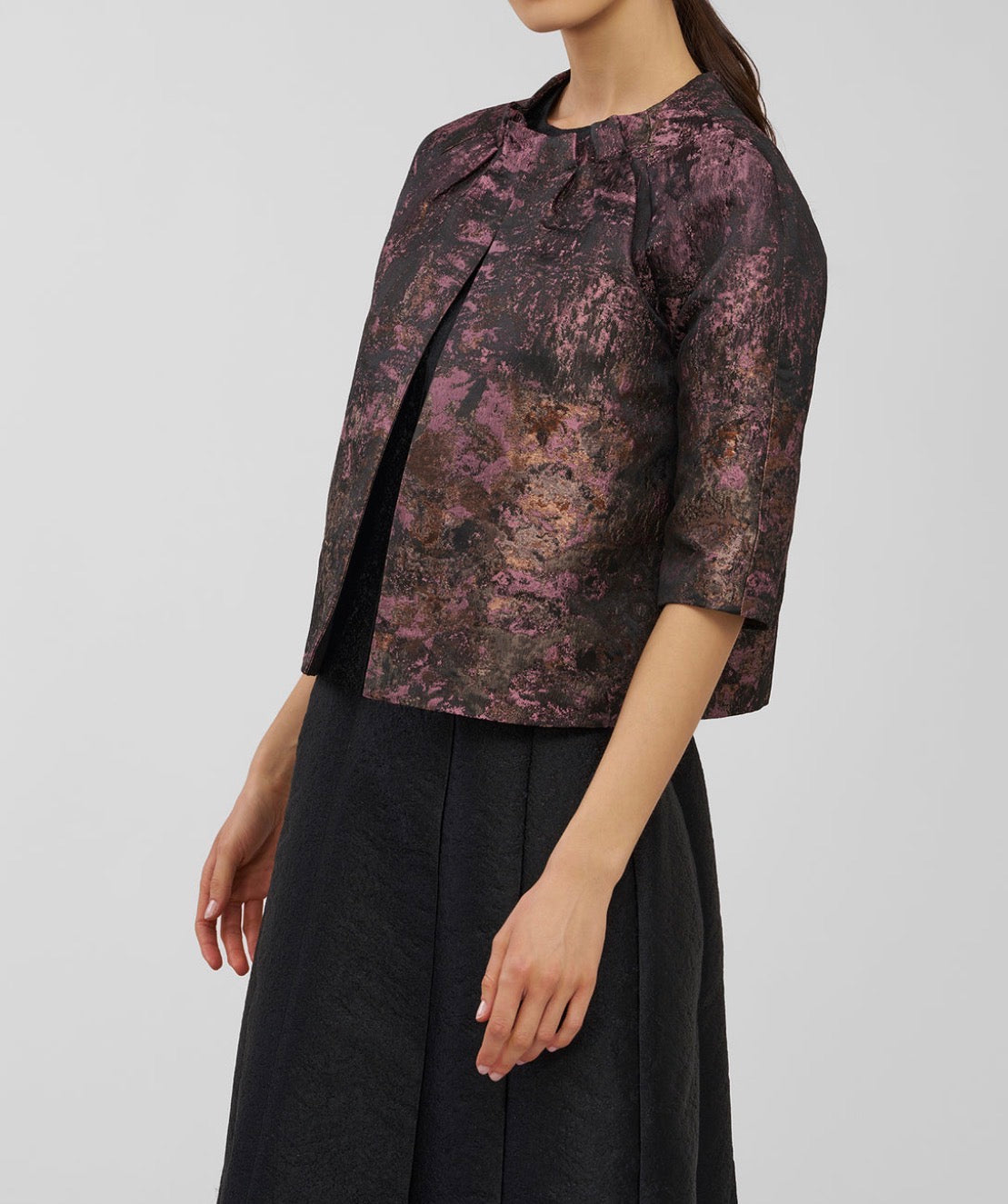 Kay Unger Matilda Evening Jacket - Carbon Multi