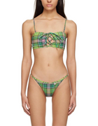 GANNI Seersucker Bikini Bottom - Lagoon