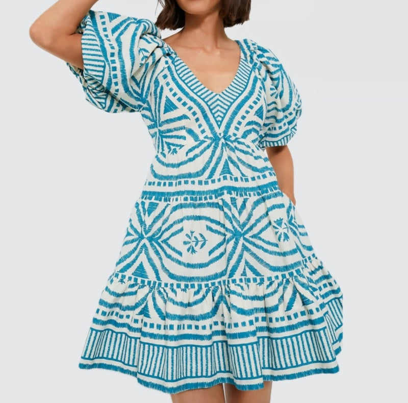 Omika Ila Mini Dress - Jolie Lagoon
