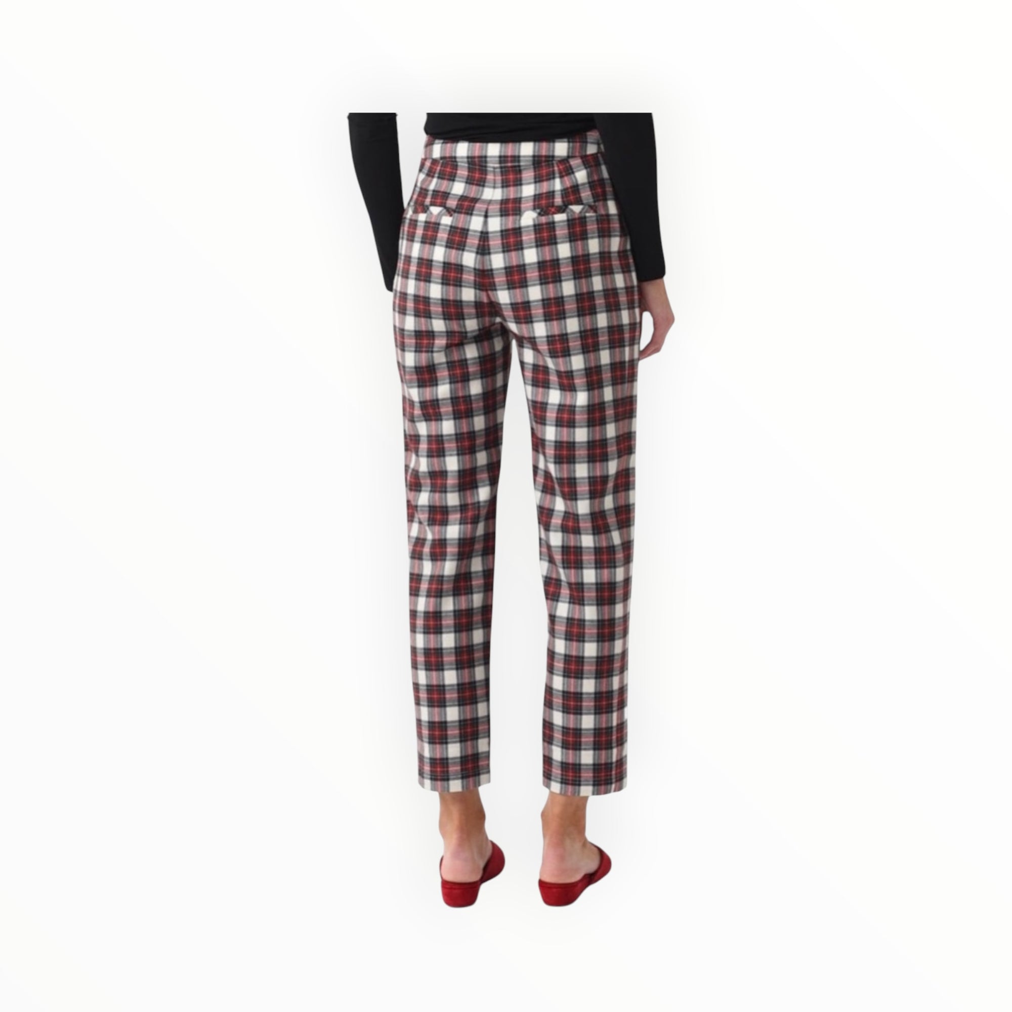 Hunter Bell Melina Pant - Red/Multi Plaid