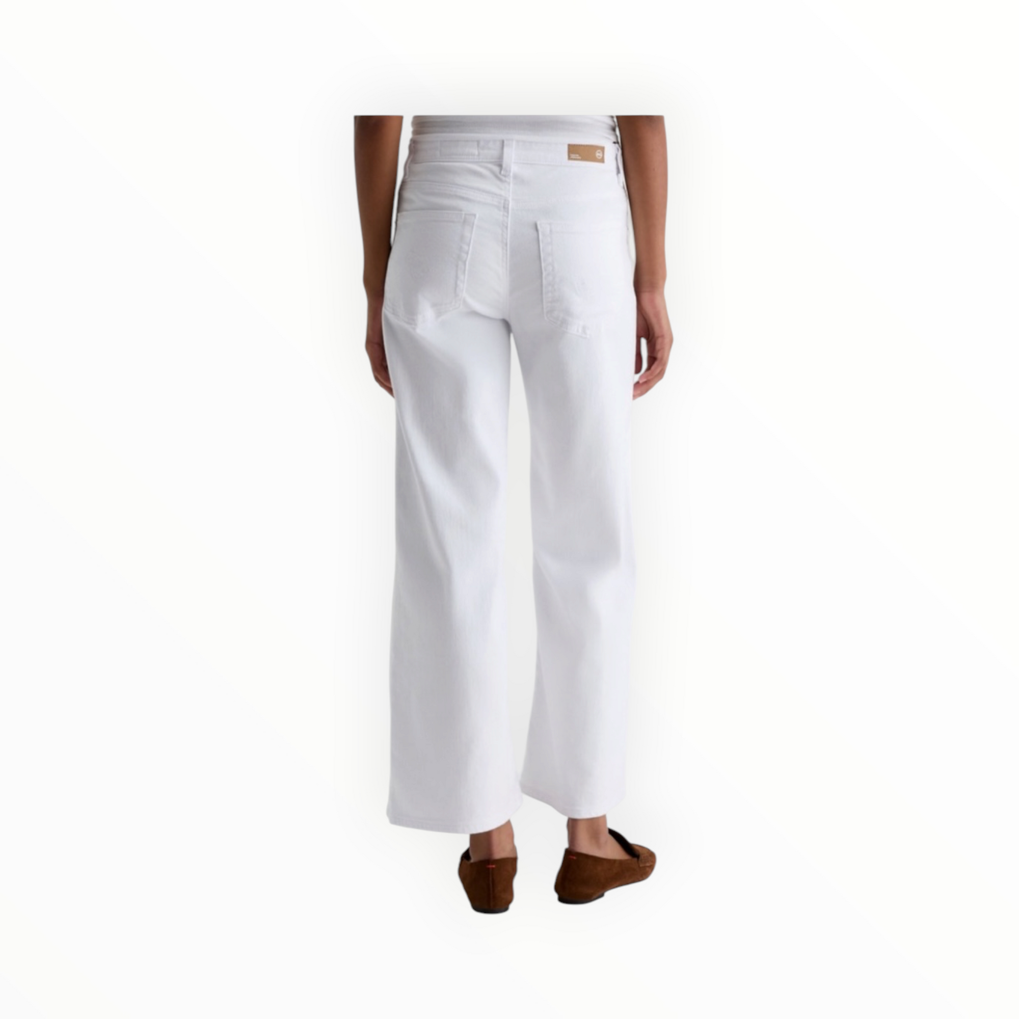 AG Jeans Saige Wide Leg Crop - Gallery White