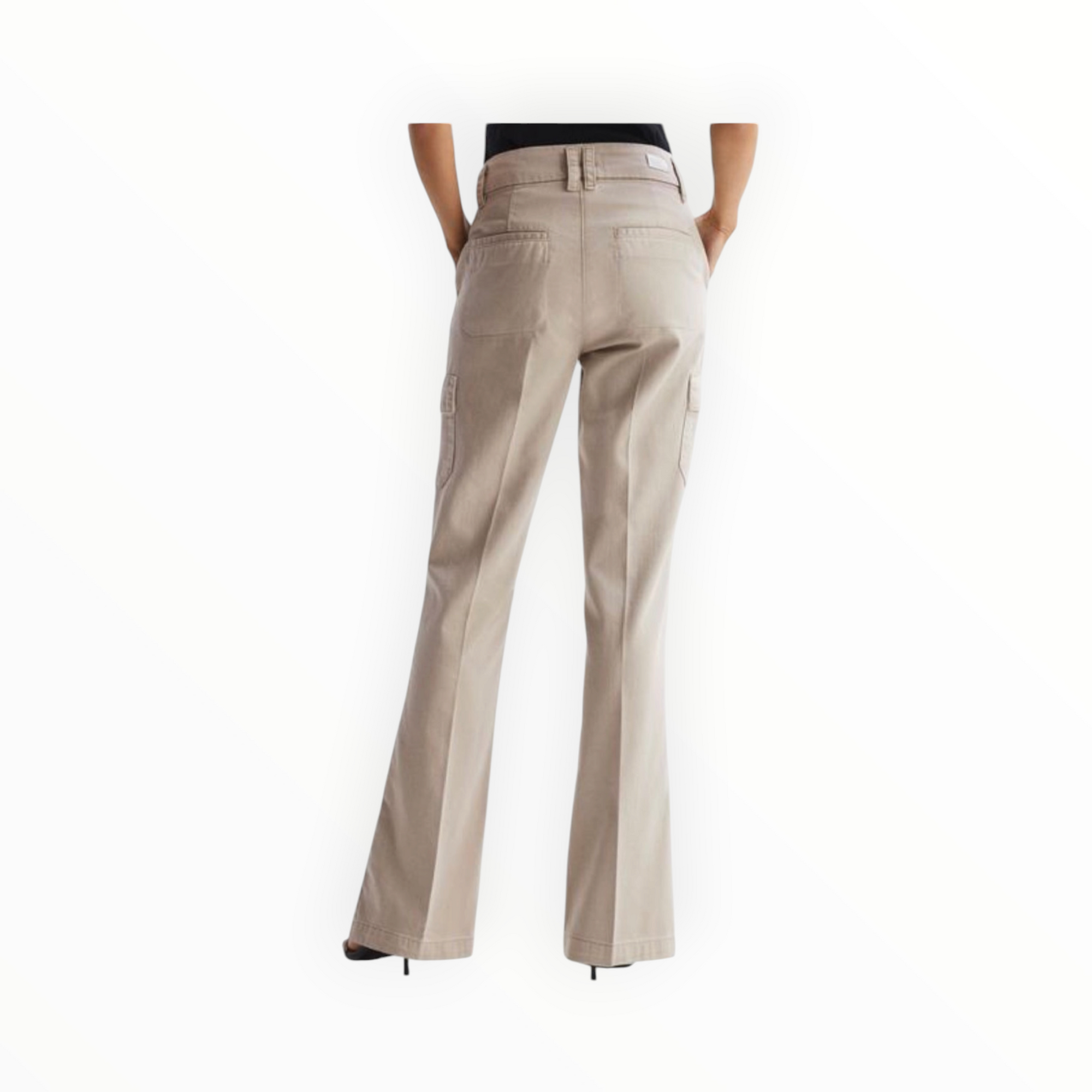 Paige Dion Flare Leg Utility Jeans - Vintage Warm Sand