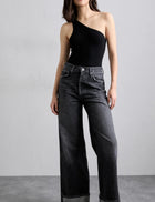 AGOLDE Brita One Shoulder Tank - Black