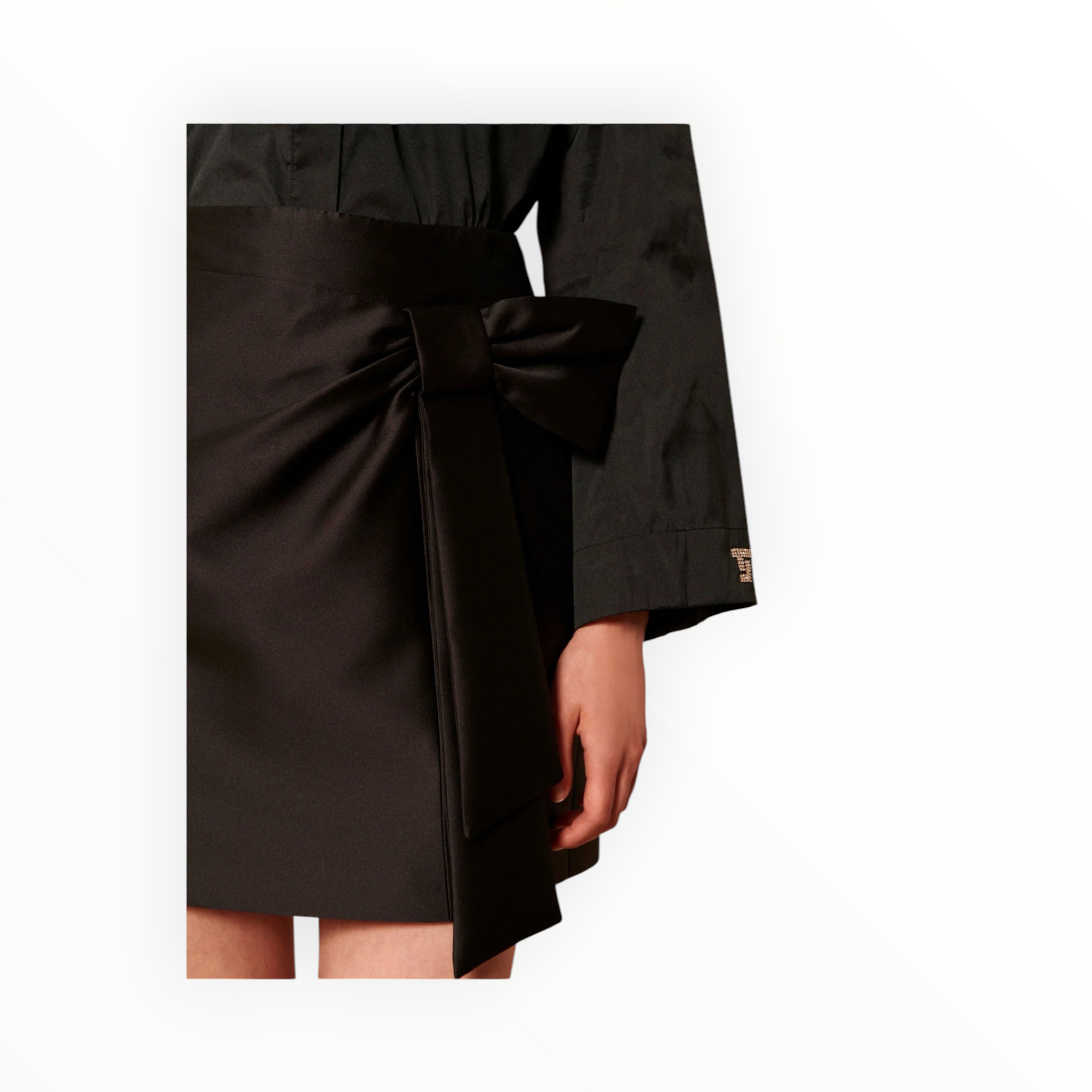 Tara Jarmon Jaba Satin Skirt - Black