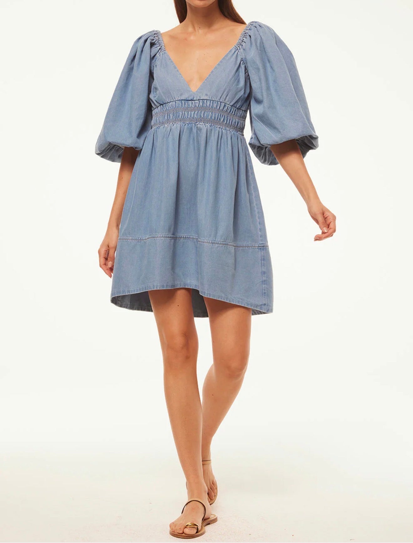 MISA Aryn Dress - Blue Heavy Chambray