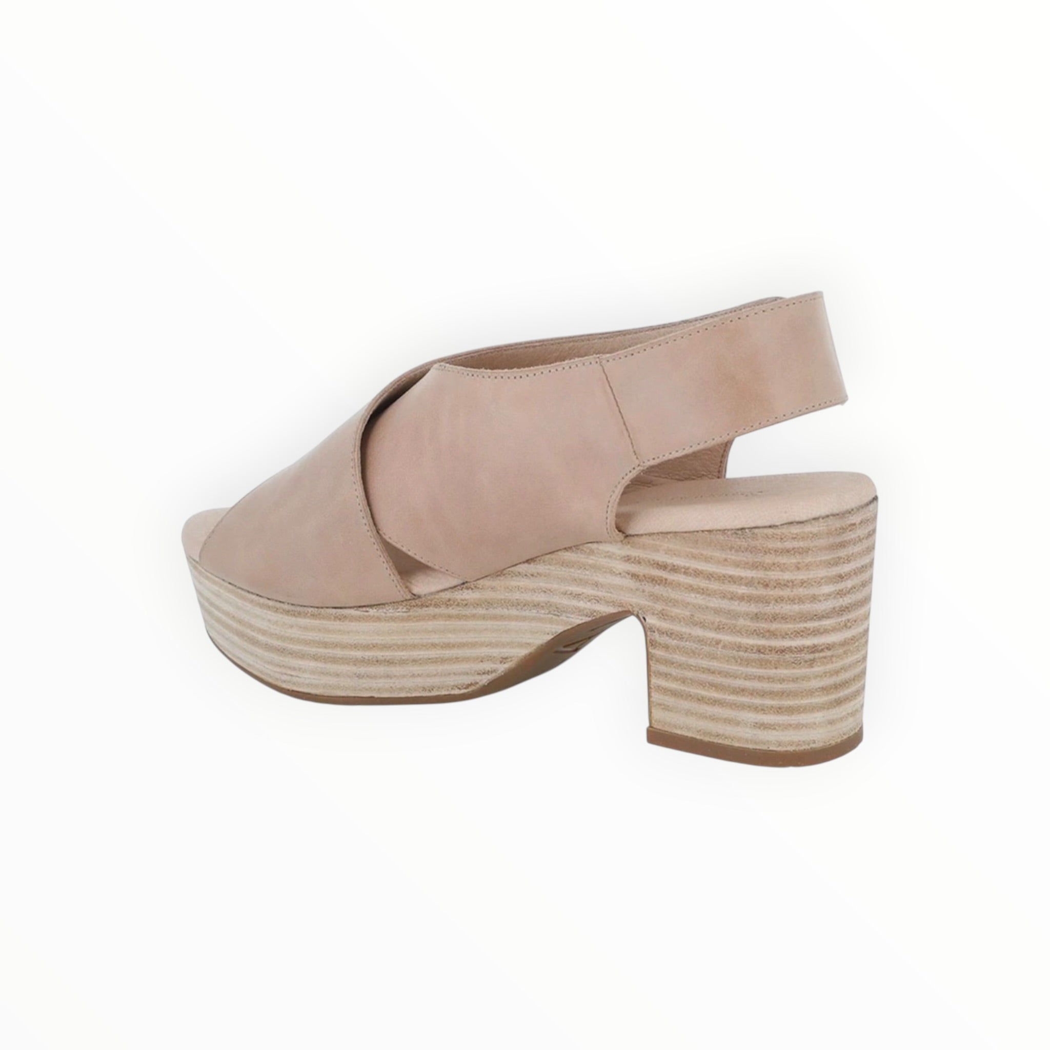 Chocolat Blu Glendora Criss Cross Platform Sandal - Nude