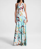 A.L.C. Sybil Printed Satin Maxi Dress - Mint Multi