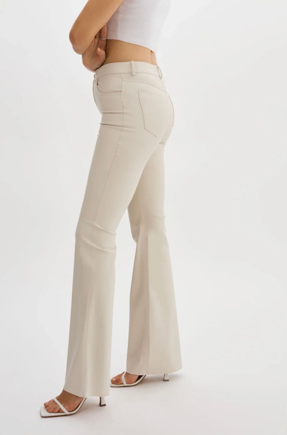 Lamarque Kaida Faux Leather Pants - Ivory