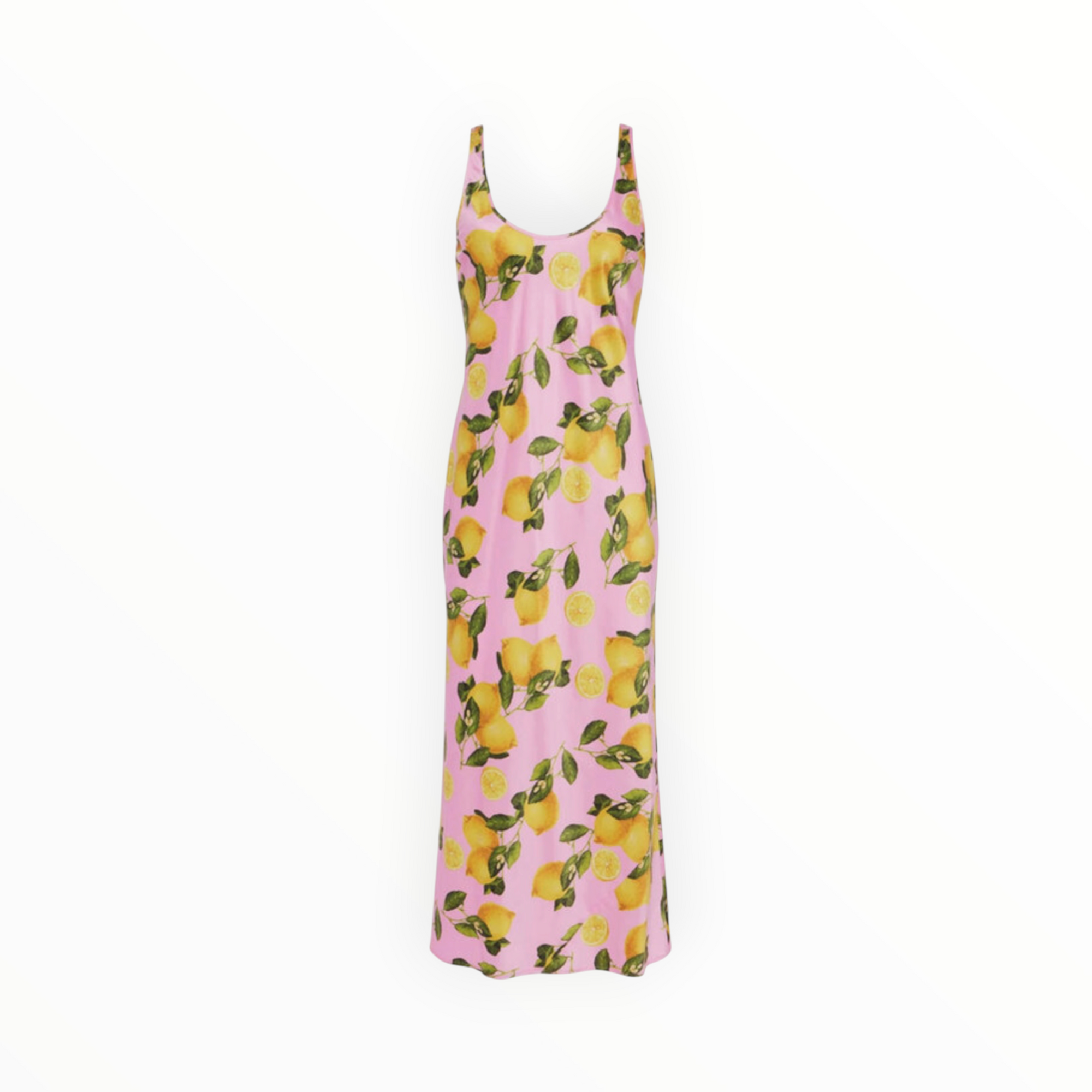 L'Agence Lemon Print Akiya Tank Dress - Cotton Candy