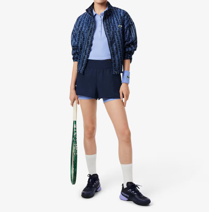 Lacoste Pleated Lined Tennis Shorts - Marine