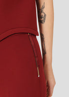 Tara Jarmon Peyton Double Canvas Pant - Burgundy