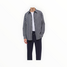 SIMKHAI Khailed Oversized Shirt - Navy Stripe
