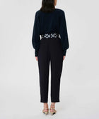 Tara Jarmon Paga Belted Pants - Midnight Blue