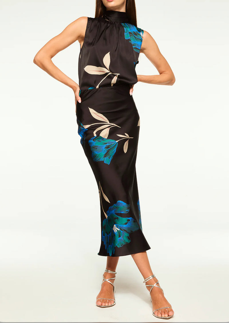 MISA Luka Top - Nightshade Flora Satin