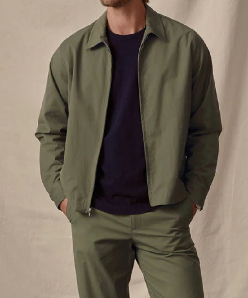 Velvet by Graham & Spencer Alton Poplin Zip-Up Jacket - Olive