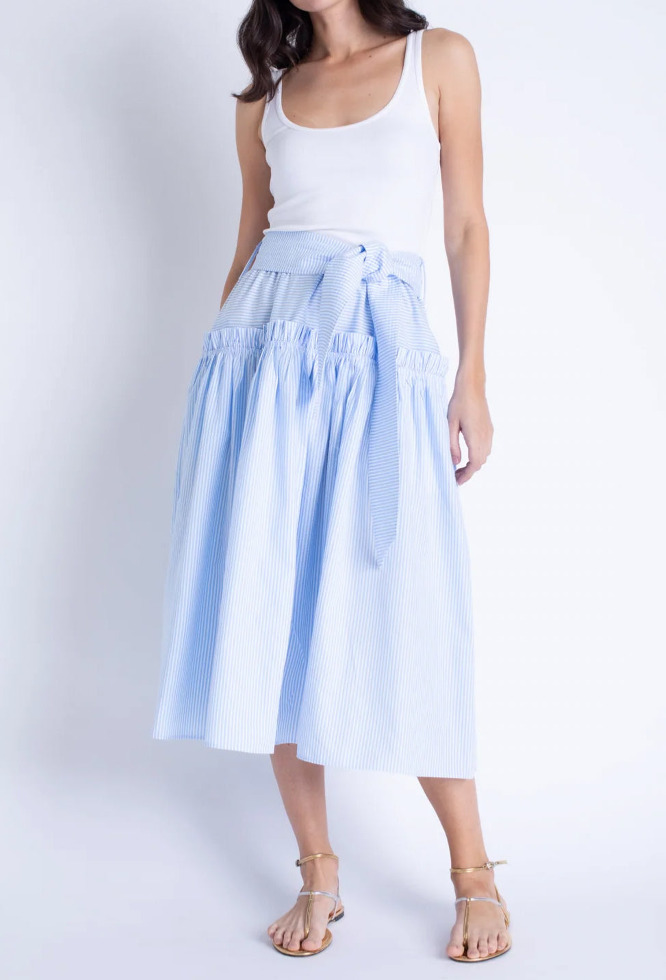 Karina Grimaldi Kate Dress - Sky Stripe