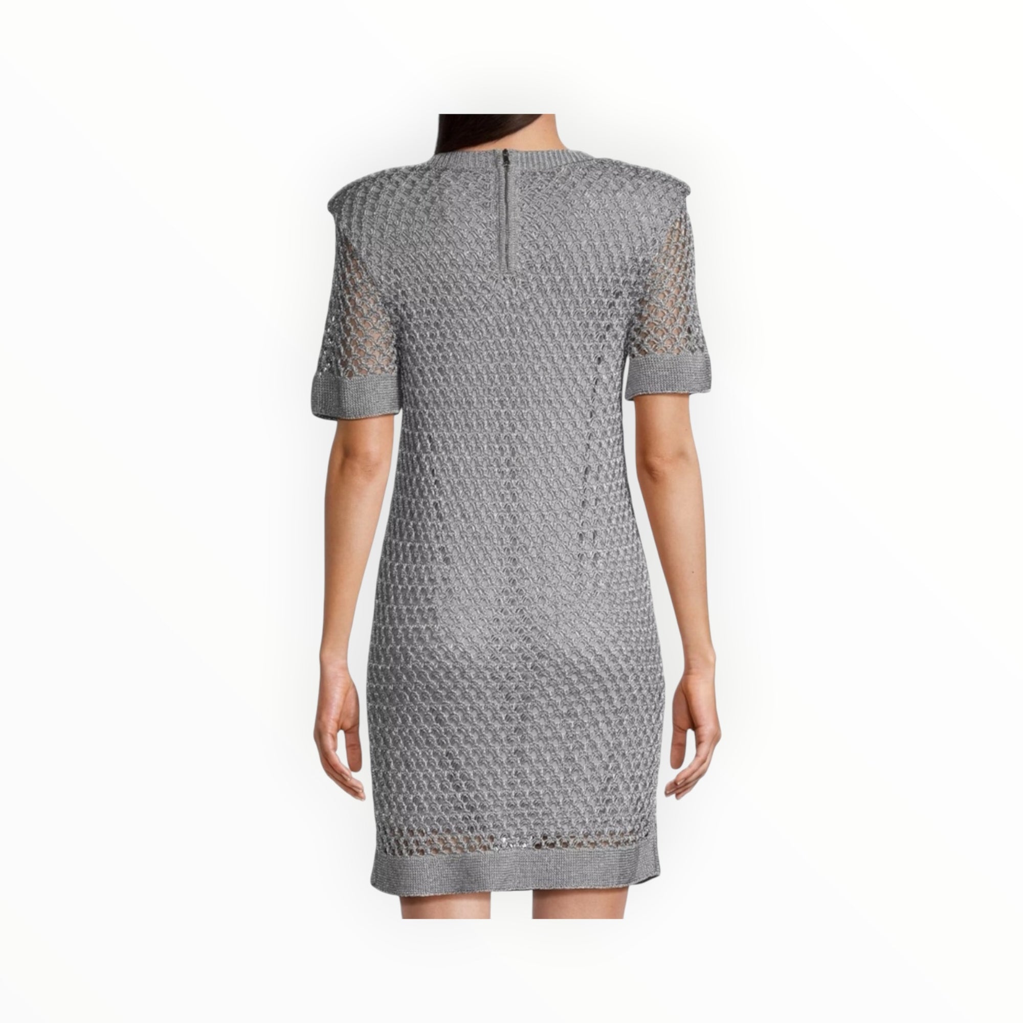 Milly Sinclair Metallic Crochet Dress