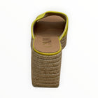 Gaimo Kala Jute Wide Heeled Leather Clogs - Taxi