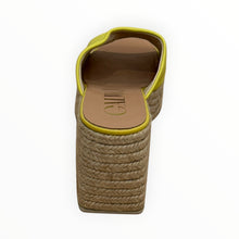 Gaimo Kala Jute Wide Heeled Leather Clogs - Taxi