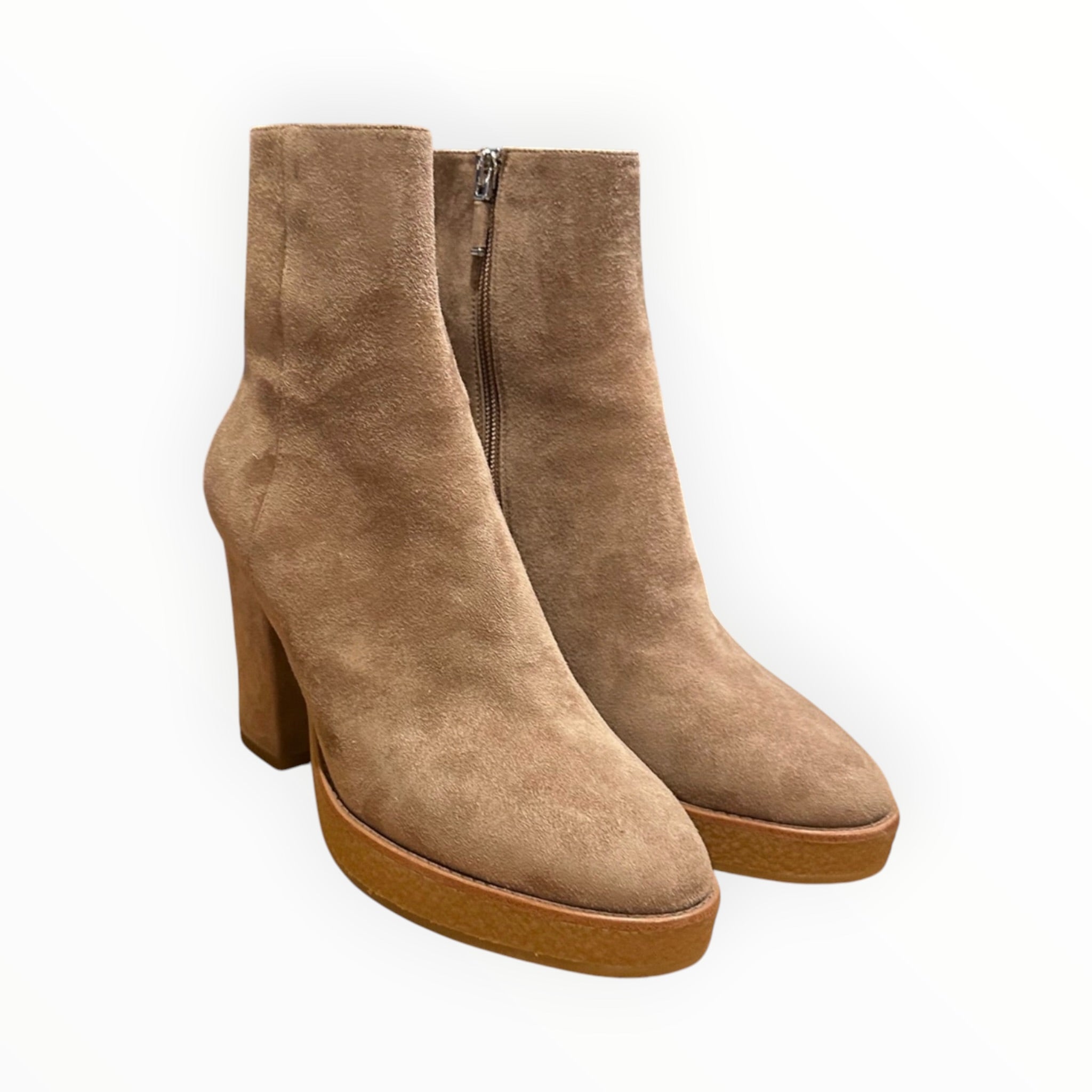Lola Cruz Platform Ankle Boot - Taupe