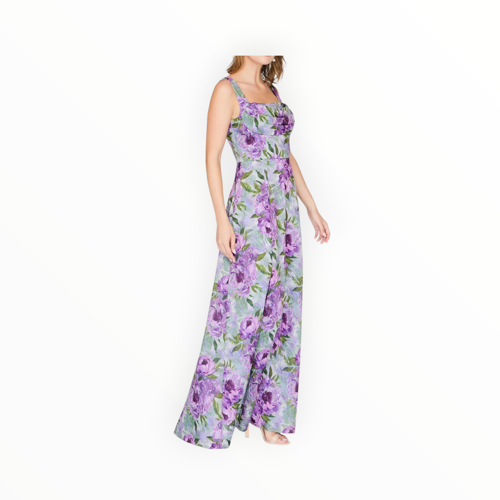 JS Collections Jordana A-Line Gown - Lilac Green