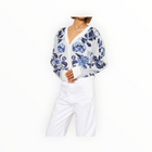 Line the Label Polly Floral Cardigan- Bluebell Bouquet