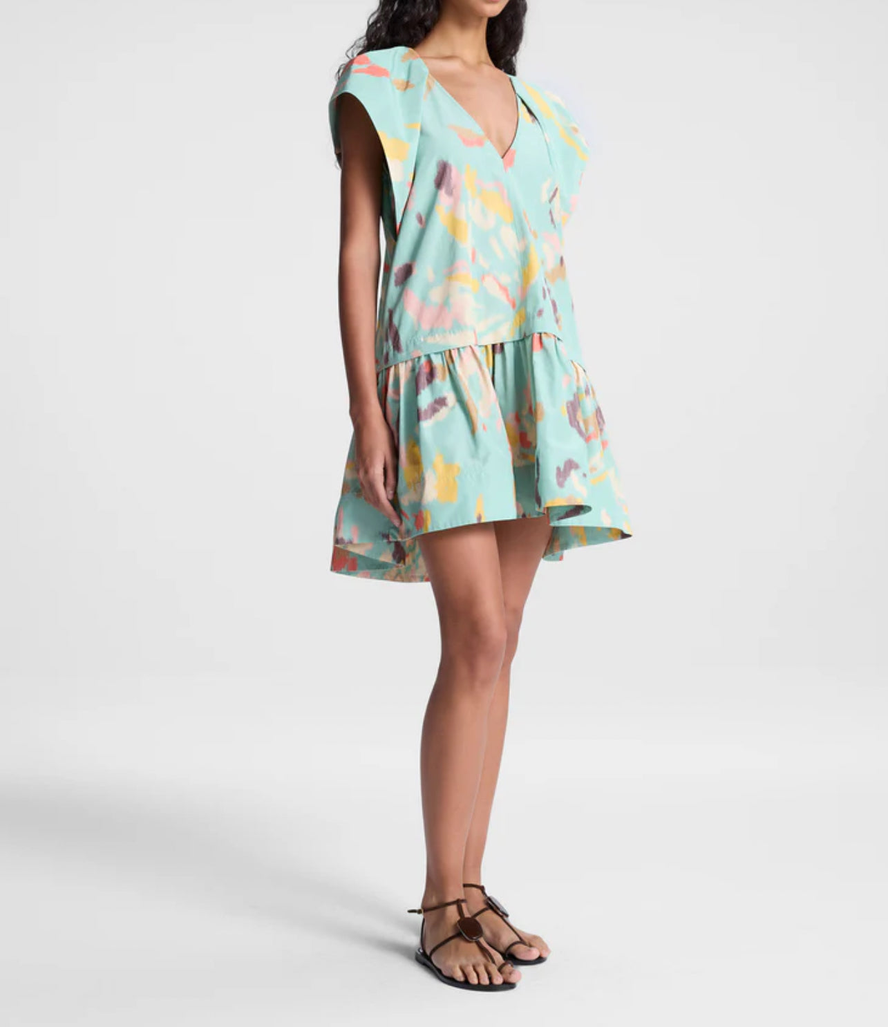 A.L.C. Ember Printed Mini Dress - Mint Multi