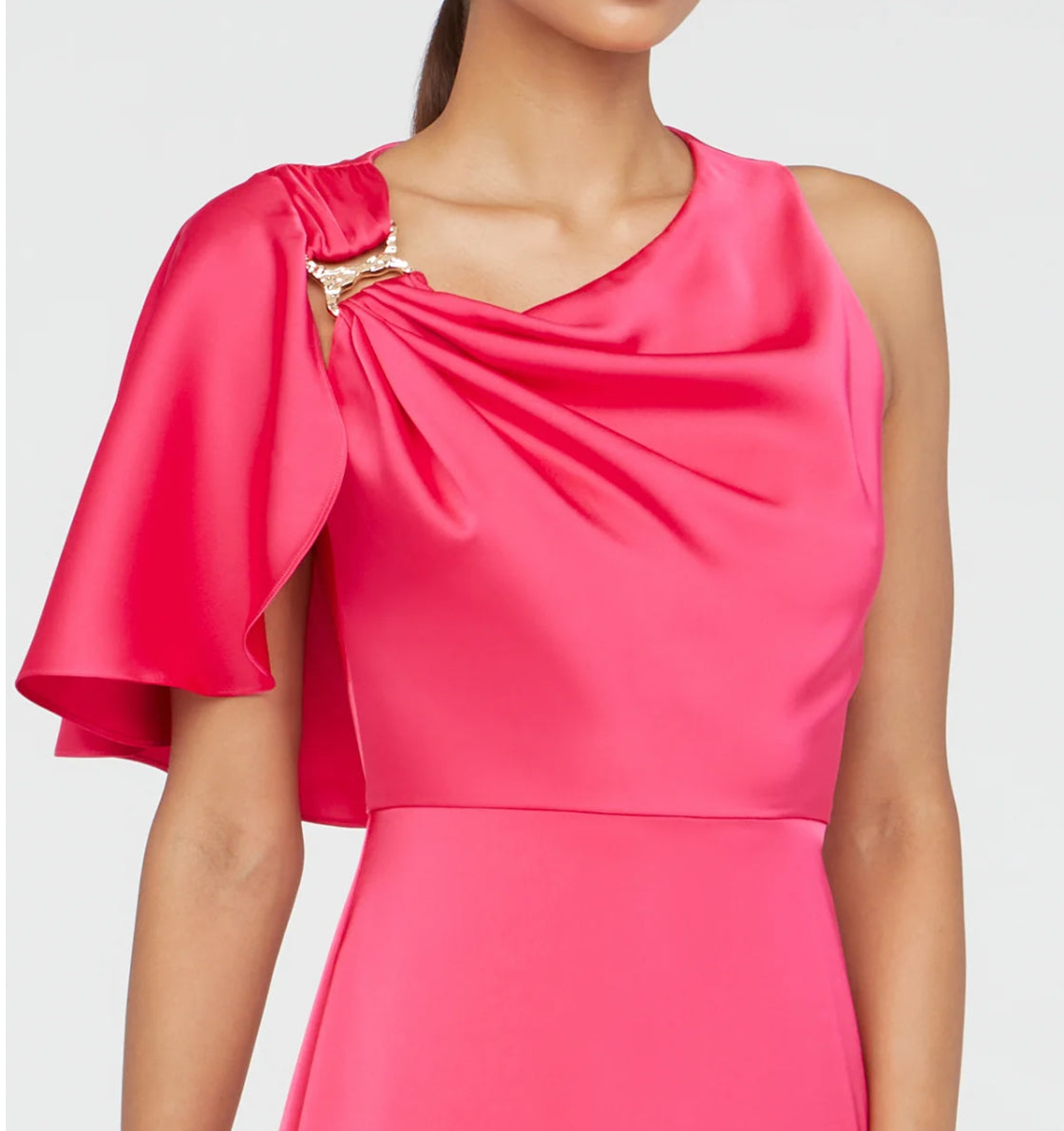 THEIA Darcie Flutter Sleeve Gown - Begonia