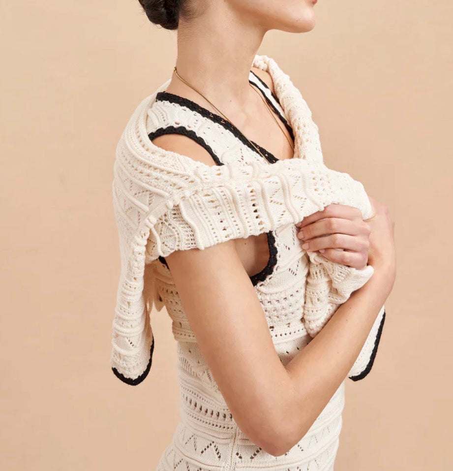 La Ligne Mallory Dress - Cream/Black