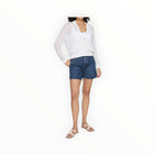 Autumn Cashmere Mesh Bomber - Bleach White