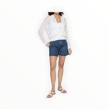 Autumn Cashmere Mesh Bomber - Bleach White