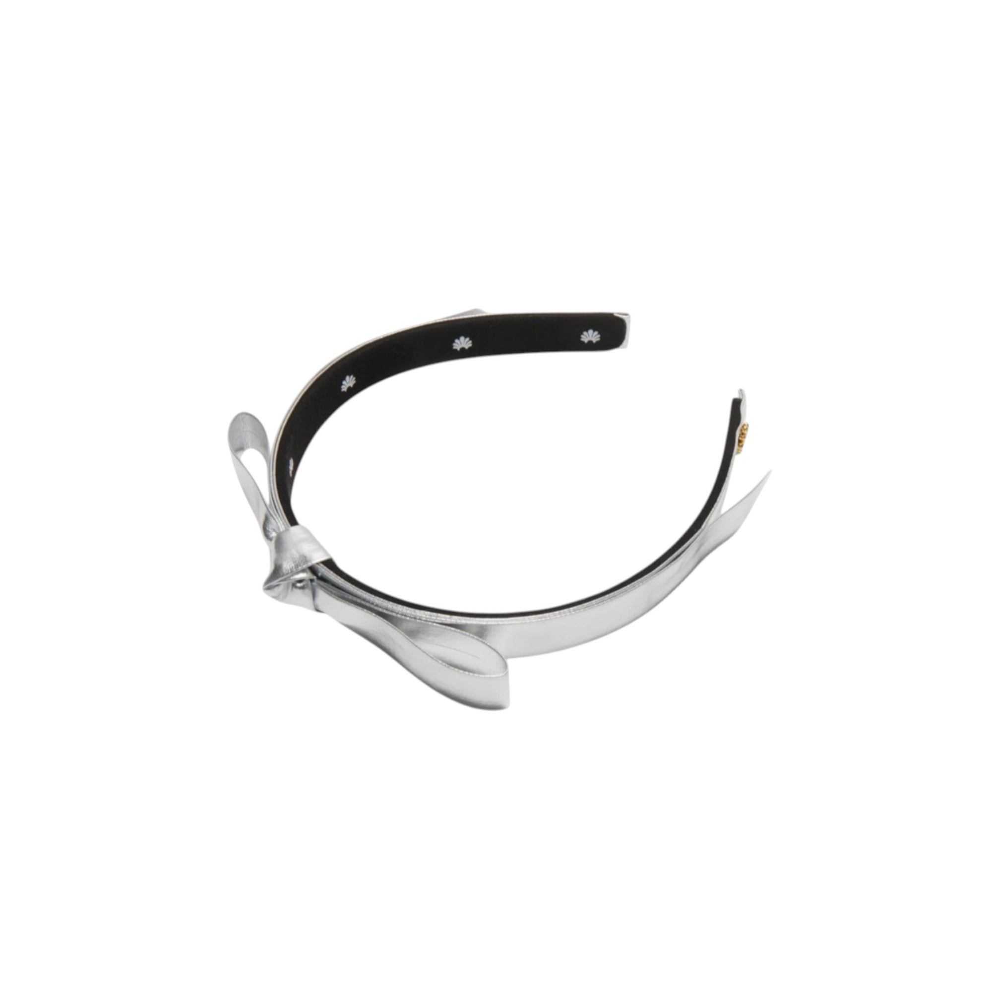 Lele Sadoughi Bardot Faux Leather Headband - Silver