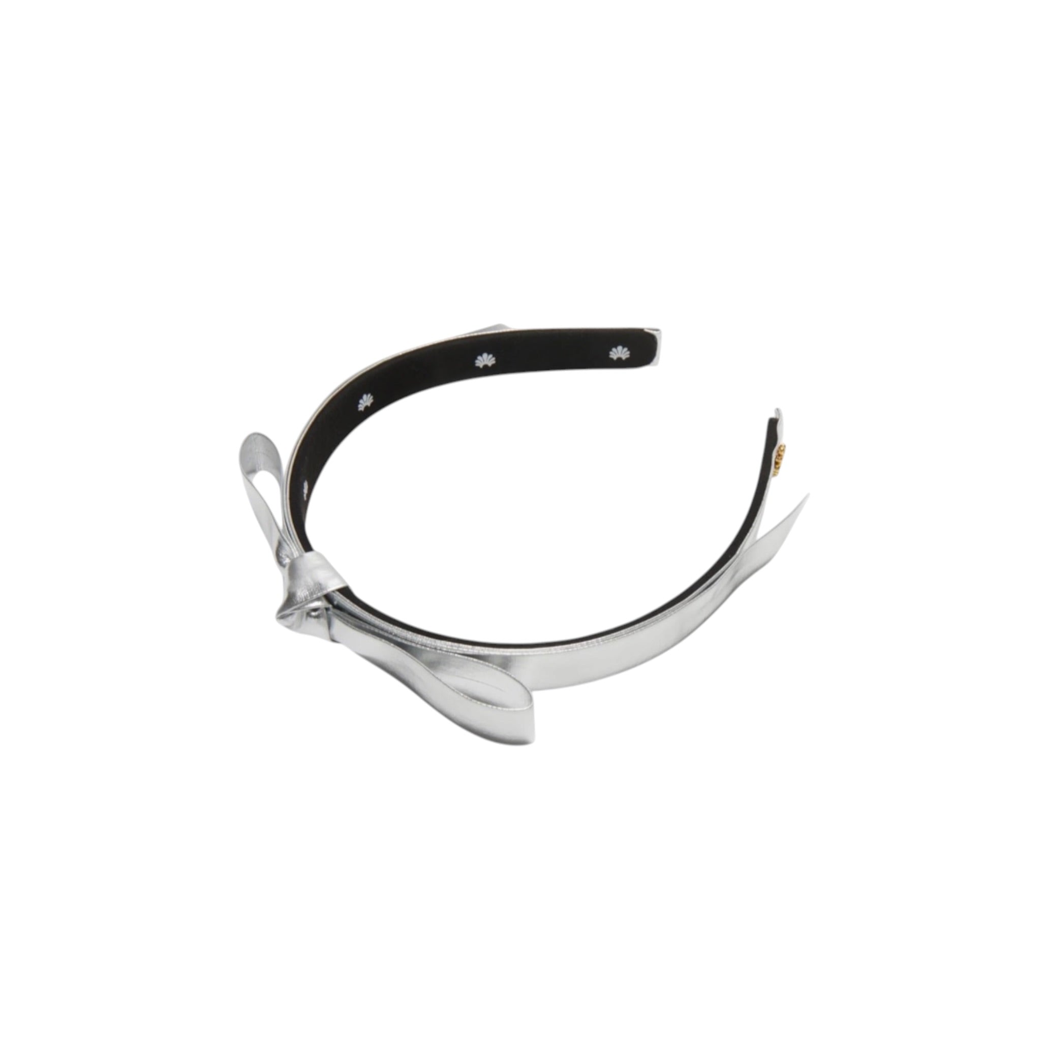 Lele Sadoughi Bardot Faux Leather Headband - Silver