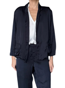 Jaga DTLA Adina Satin Jacket - Navy