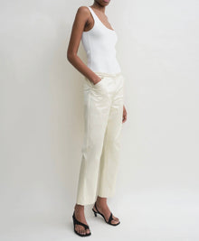 TOTÊME Cropped Straight Trousers - Ecru