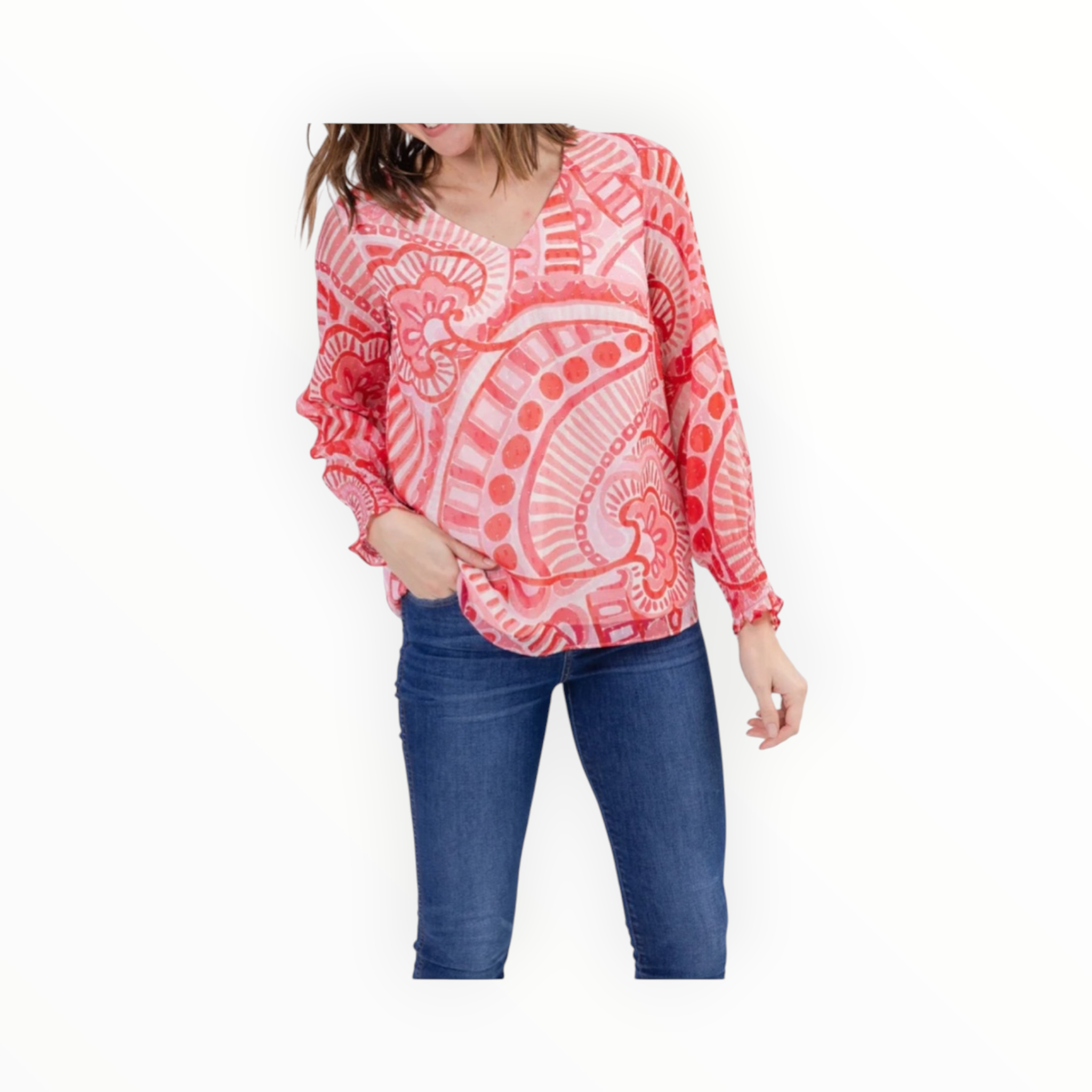 Sail to Sable Kaleidoscope Print Blouse