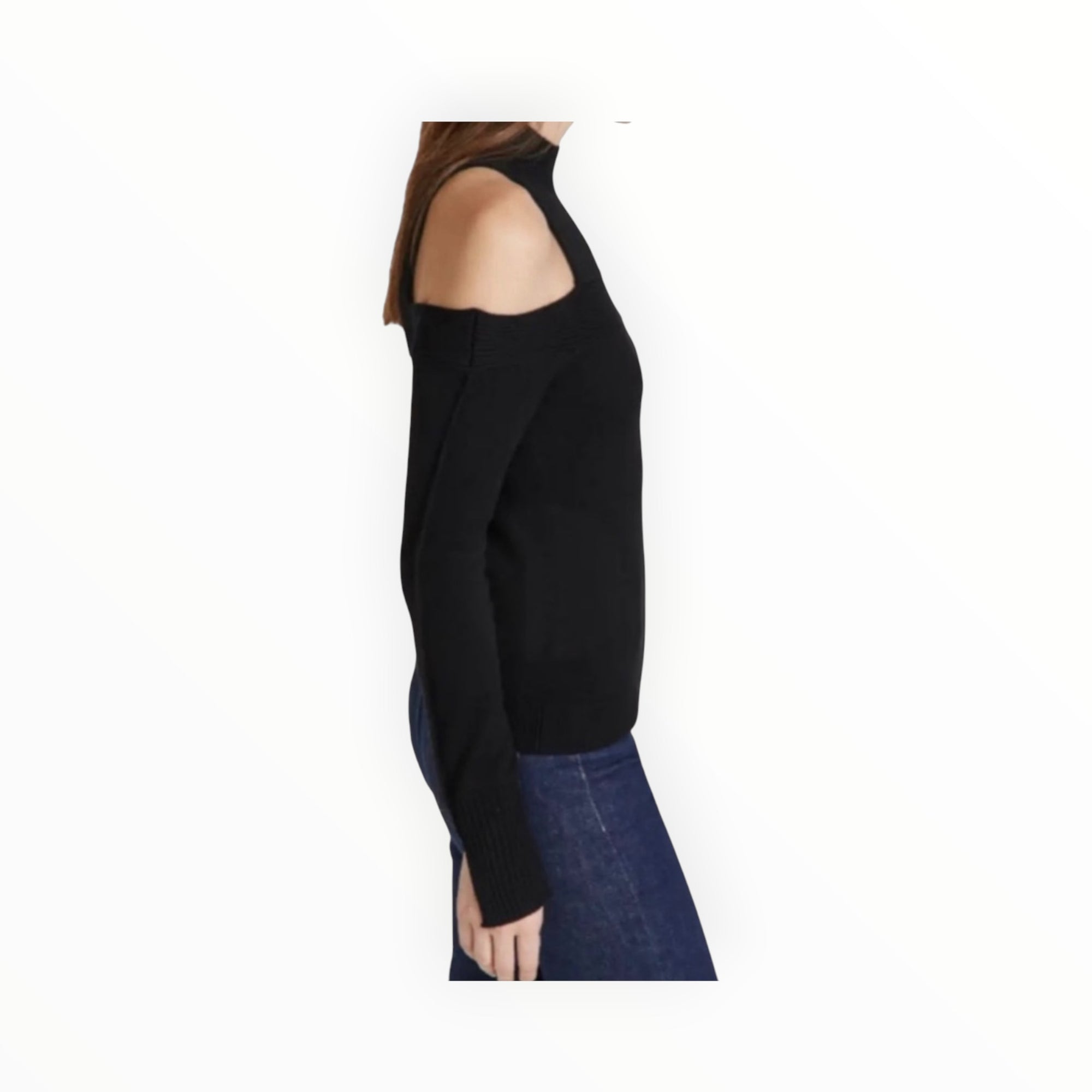 Jonathan Simkhai Gillian Cold Shoulder Sweater - Black