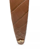 Lele Sadoughi Cher Croc Embossed Headband - Cedar Brown