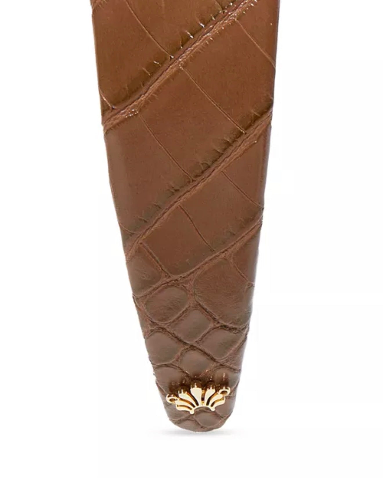 Lele Sadoughi Cher Croc Embossed Headband - Cedar Brown
