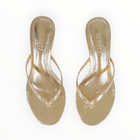 Schutz Carolyn Metallic Leather Sandal - Platinum
