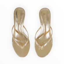 Schutz Carolyn Metallic Leather Sandal - Platinum
