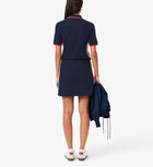 Lacoste French Made Textured Piqué Skirt - Navy