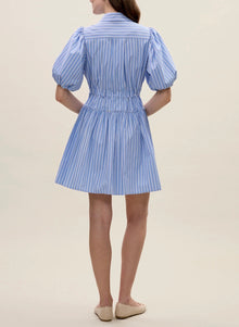 Rebecca Minkoff Priya Poplin Shirt Dress - Blue Stripe
