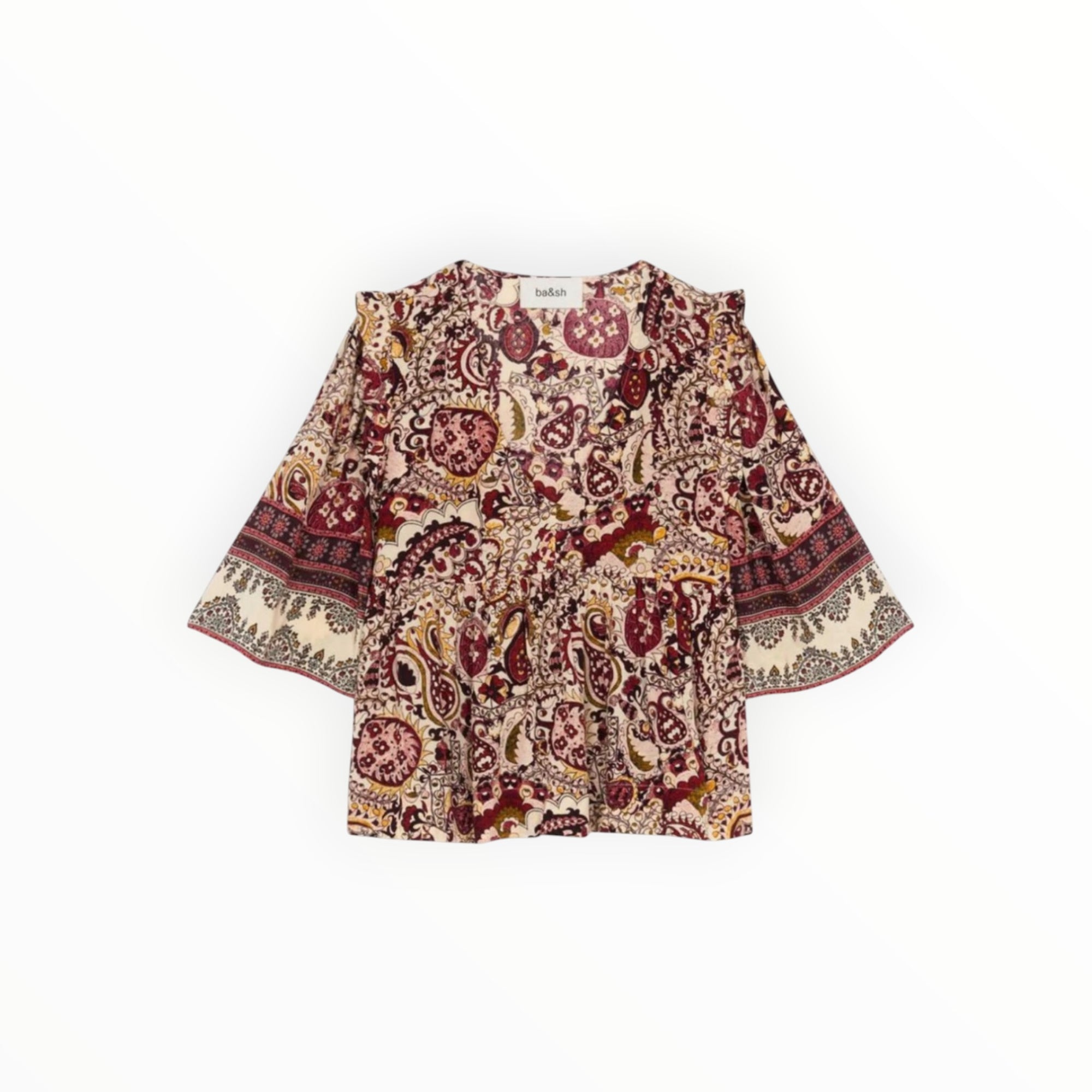 ba&sh Zarry Print Top - Ecru