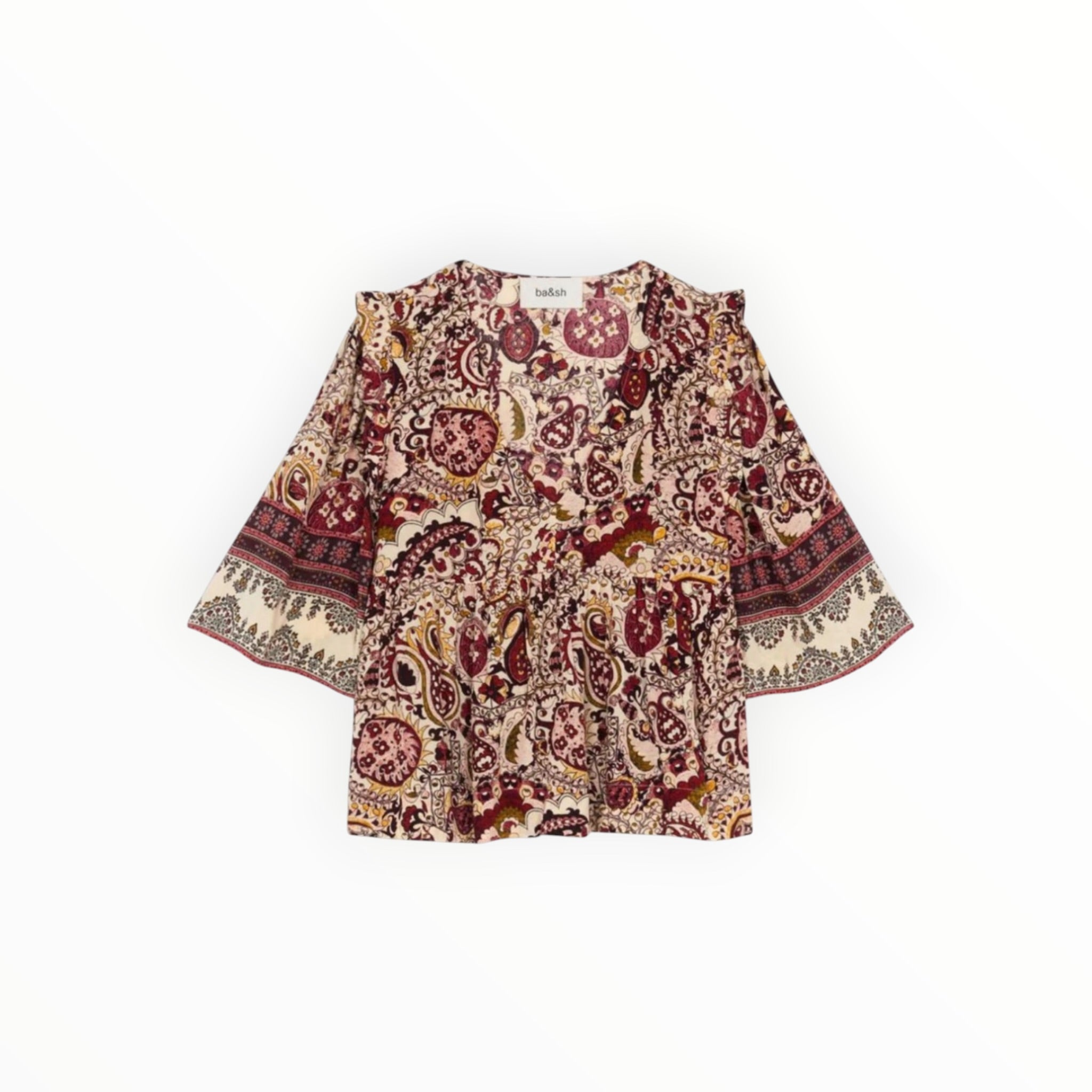 ba&sh Zarry Print Top - Ecru