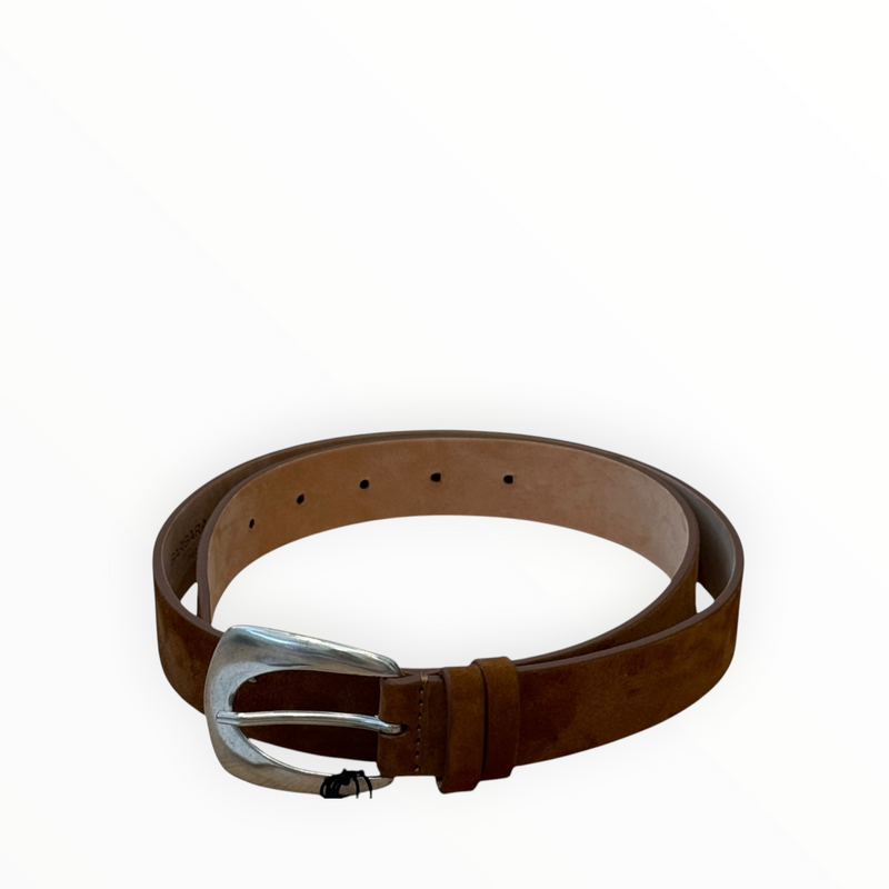 Barbara Bui Suede Medium Belt - Light Brown