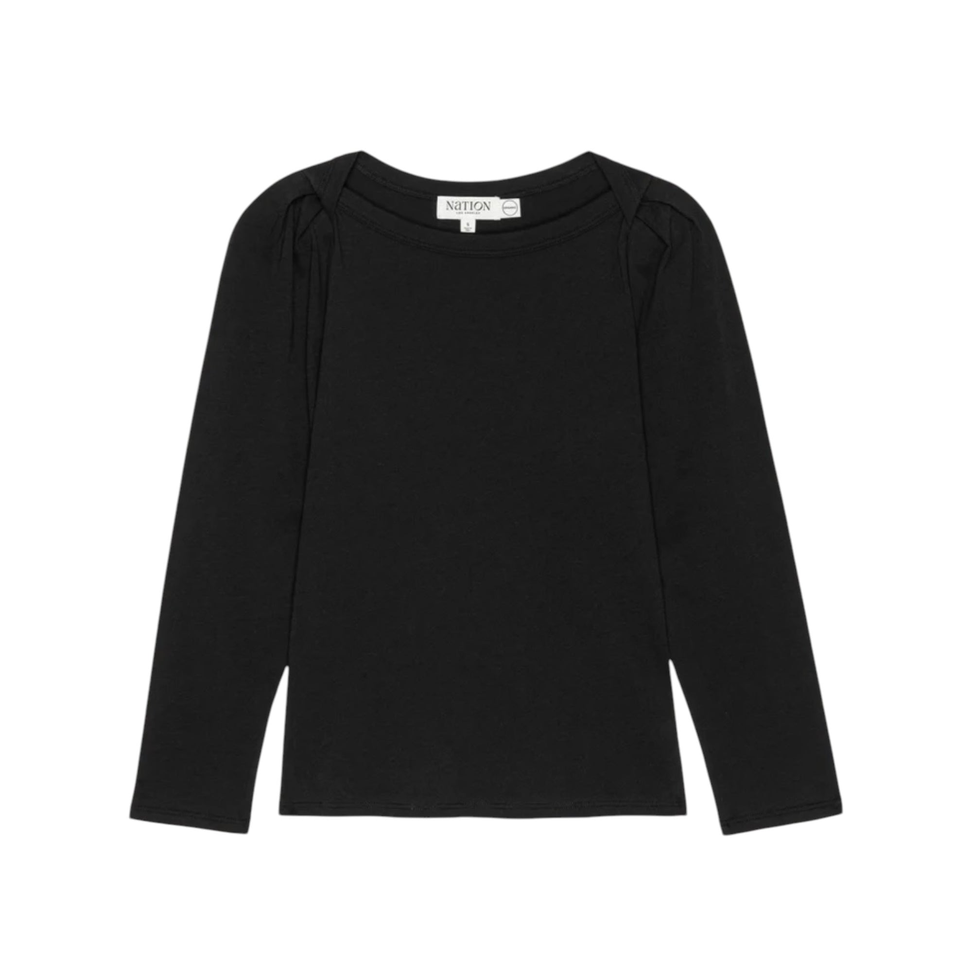 Nation Ltd Amelie Envelepe Neck Top - Jet Black