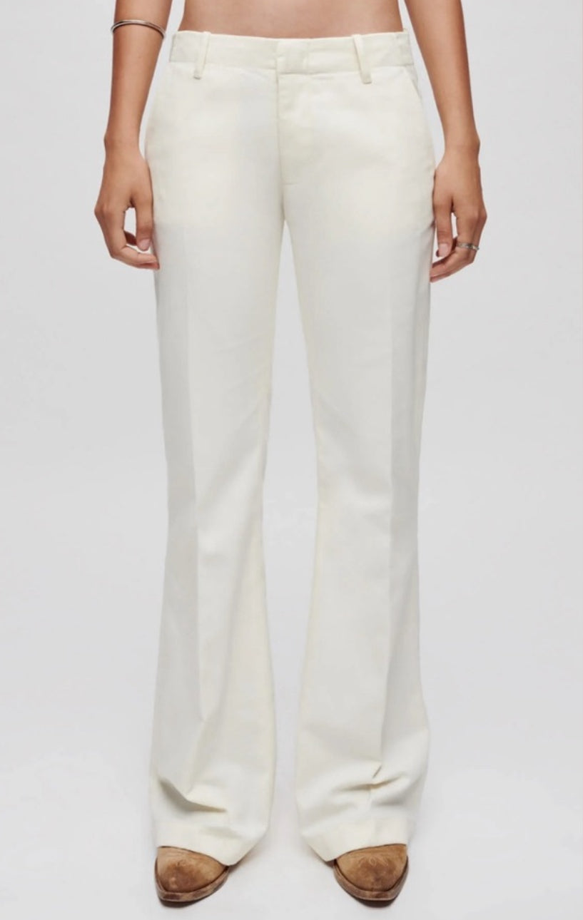 Re/Done Mid Rise Flared Touser - Ivory