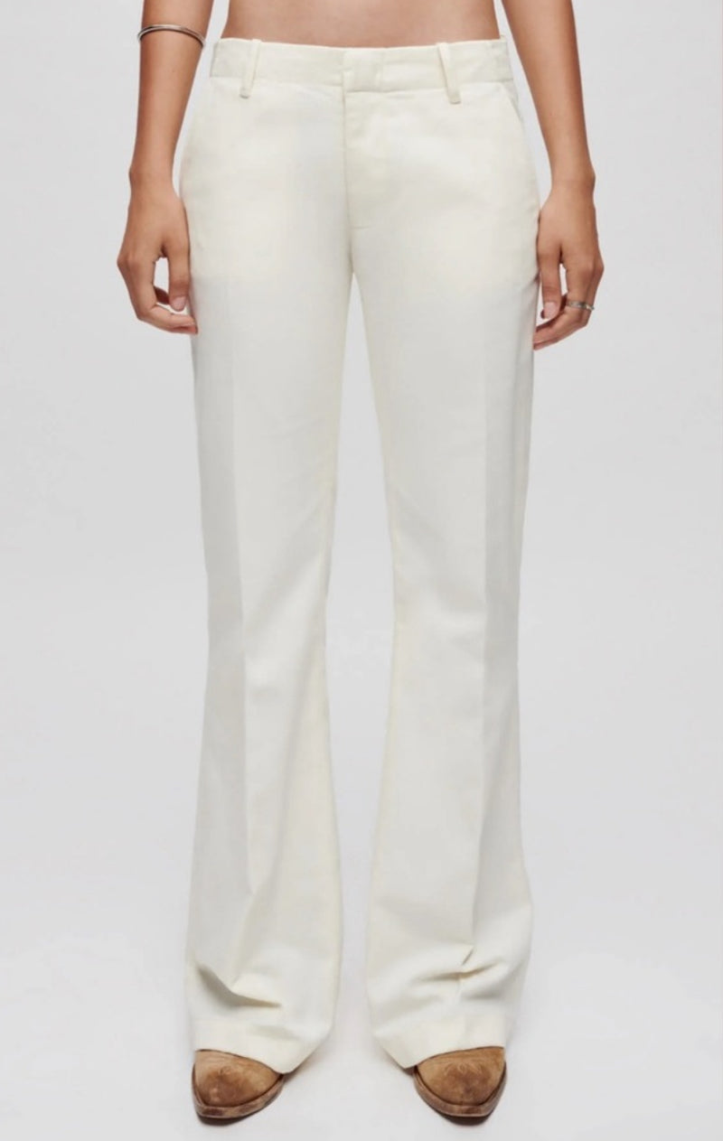 Re/Done Mid Rise Flared Touser - Ivory